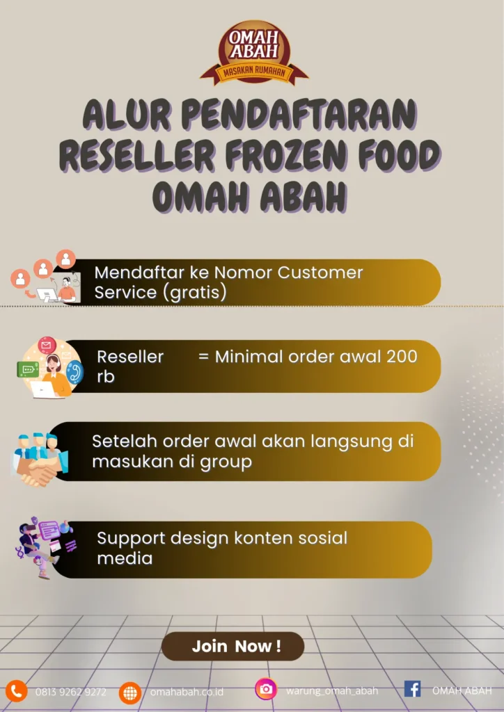 ALUR PENDAFTARAN MITRA FROZEN FOOD OMAH ABAH